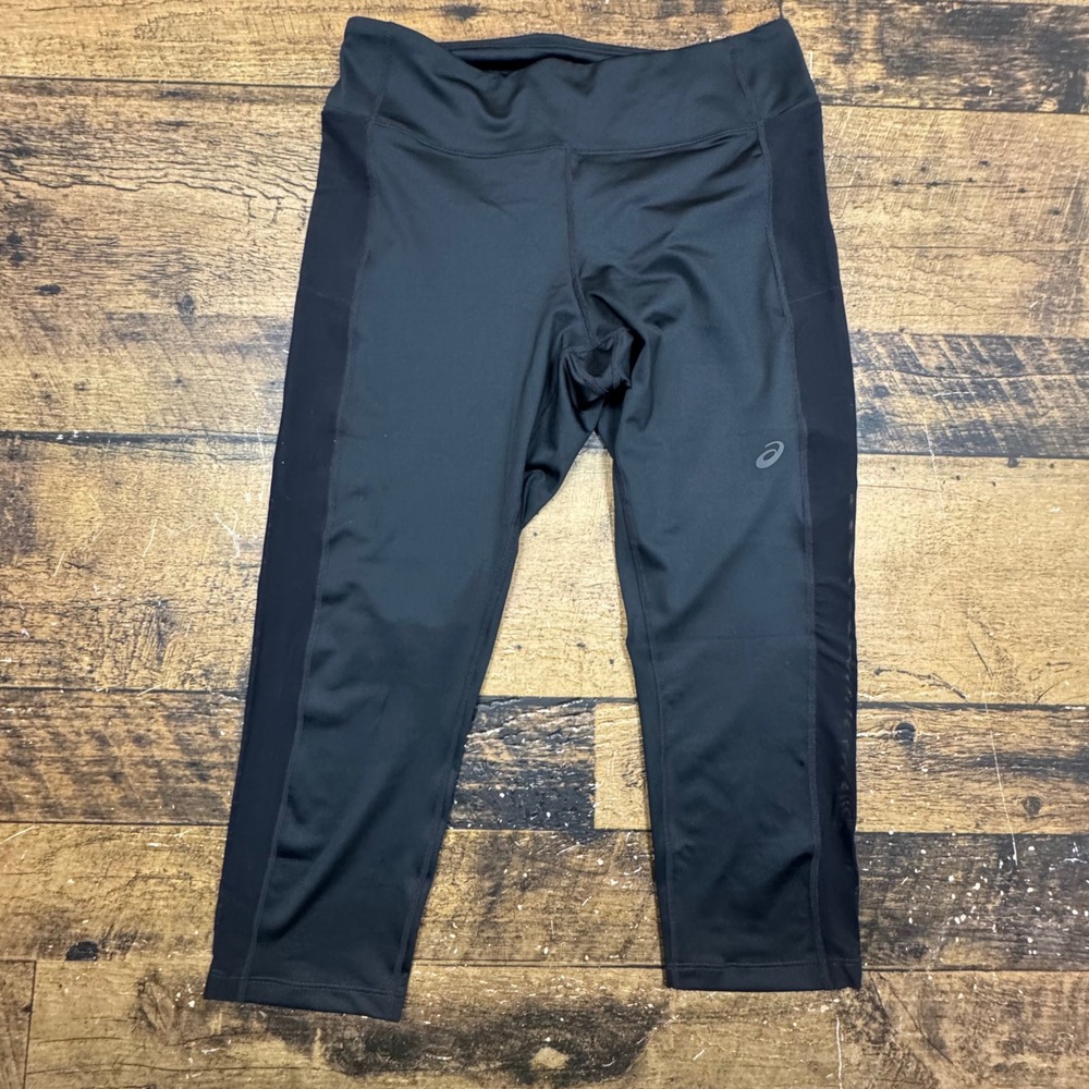 ASICS Women's KATE POCKET CAPRI Black Quick Dry Athletic Leggings